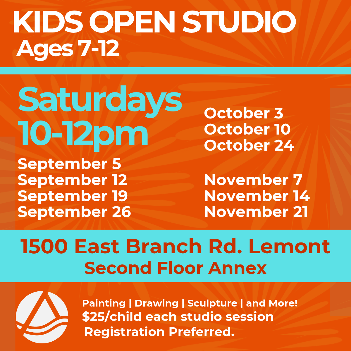 Saturday Open Studio for Kids 7-12