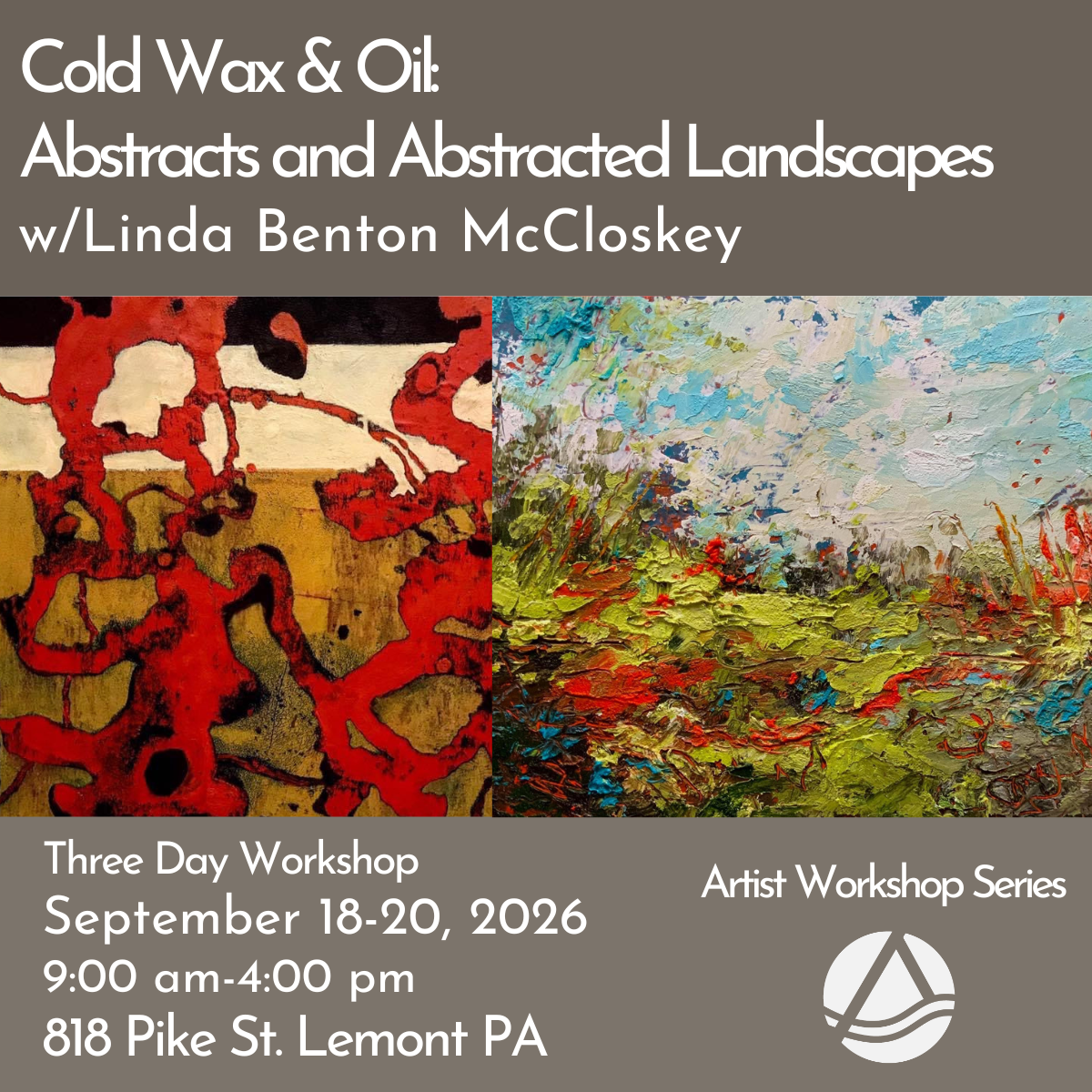 Cold Wax & Oil: Abstracts and Abstracted Landscapes (3-Day Workshop)