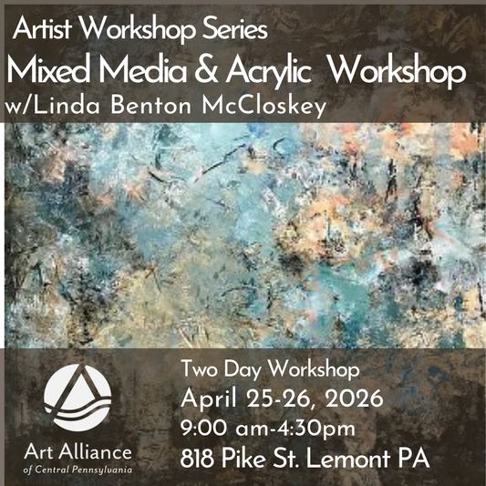 Mixed Media & Acrylics Workshop with Linda Benton McCloskey