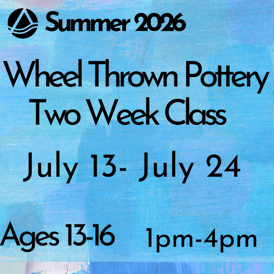 Wheel Throwing Camp Ages 13-16: July 13 -July 24