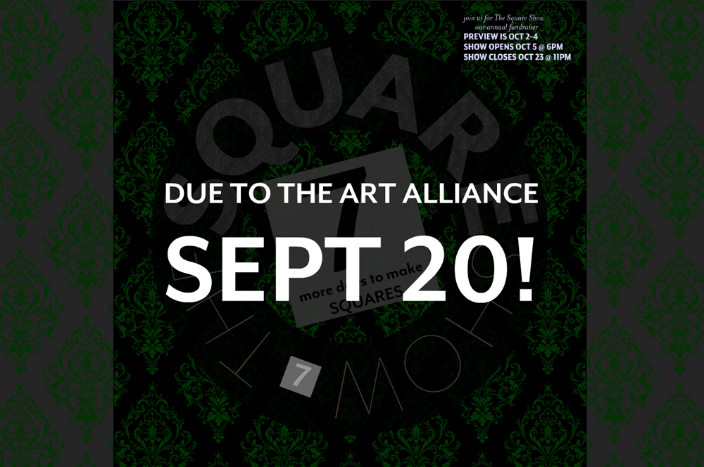 Drop off your SQUARE art donations at the Art Center, Sun, Sept 20, 1–4pm September 15, 2020