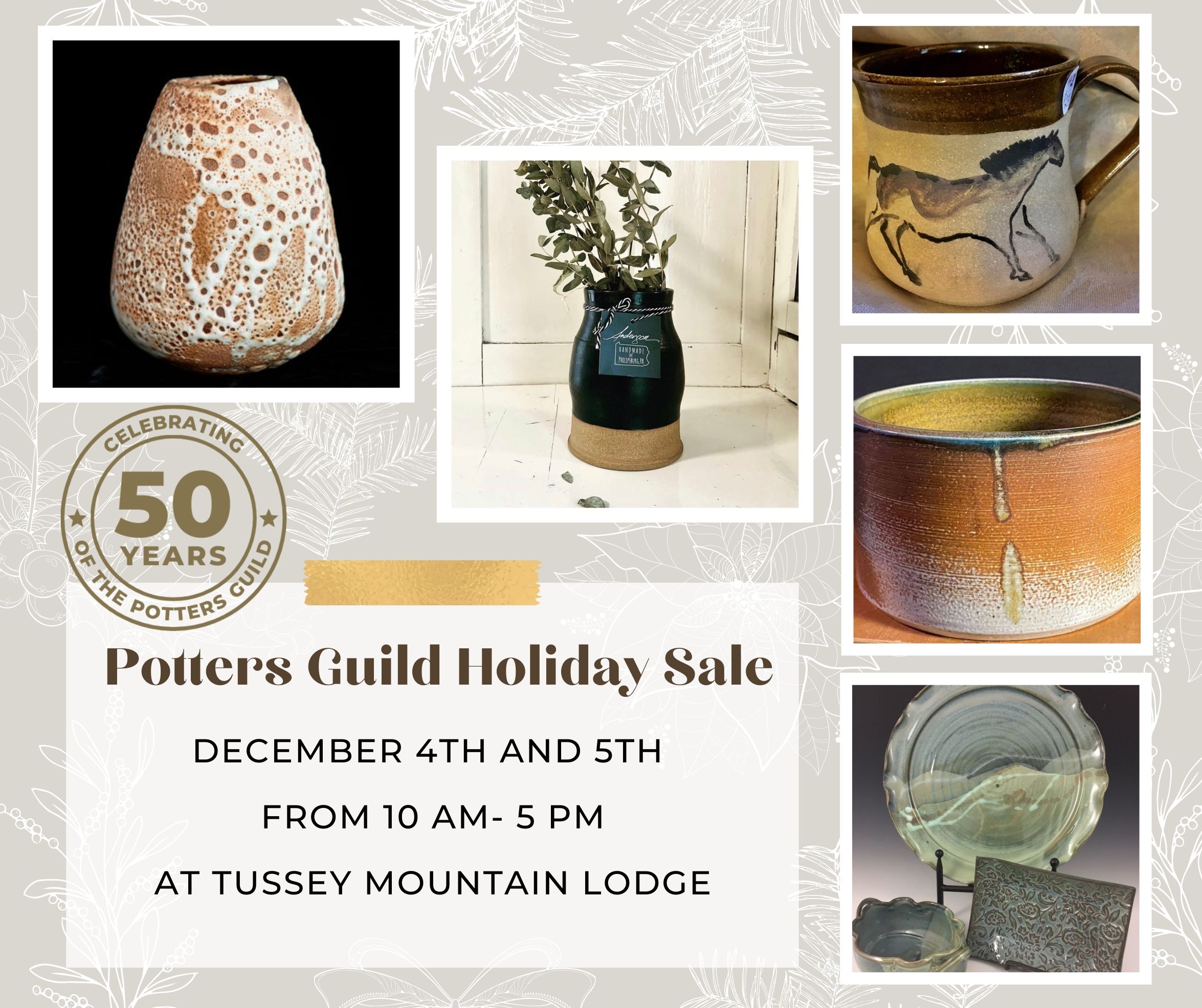 Potters Guild 50th Anniversary Holiday Sale November 9, 2021