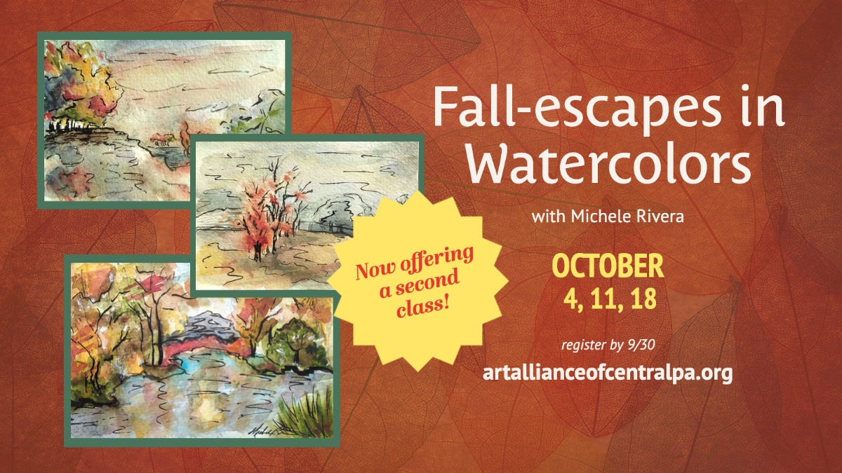 Additional Class: Fall-escapes in Watercolors September 7, 2022